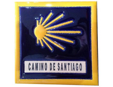 Azulejo Cerámica Estrella y Camino de Santiago con filo 11x11