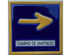 Azulejo Cerámica flecha Camino c/filo 11x11