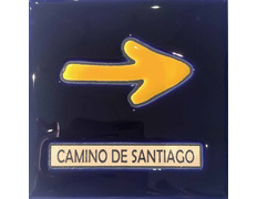 Azulejo cerámica Flecha Camino de Santiago 11x11 cm