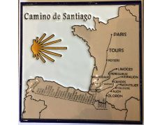Azulejo cerámica Pueblos Camino de Santiago con Estrella 20x20