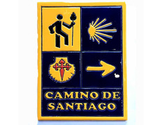 Azulejo cerámica Señales Camino de Santiago 15x20 cm