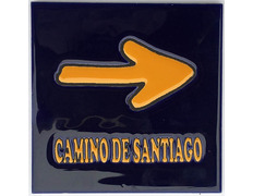 Azulejo Flecha Camino de Santiago 15x15 cm