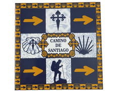 Azulejo multisímbolo Camino de Santiago 10x10