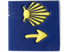 Imán cerámica Estrella y Flecha fondo Azul