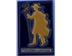Imán Cerámica Peregrino Camino de Santiago 5x7,5 cm