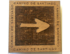 Imán Madera Flecha Camino 4,5 X 4,5 cm