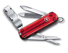 Navaja Victorinox Nail Clip 580 Rojo Translucido