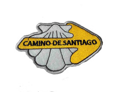 Parche bordado concha con flecha Camino de Santiago