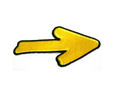 Parche bordado tela Flecha Amarilla del Camino grande