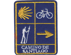 Parche Bordado tetrasímbolos con Bici Camino de Santiago