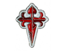 Pin Cruz de Santiago Rojo y Blanco