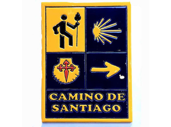 Azulejo cerámica Señales Camino de Santiago 15x20 cm