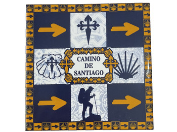 Azulejo multisímbolo Camino de Santiago 10x10