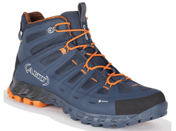 Bota Aku Selvatica Mid Goretex Azul/Naranja