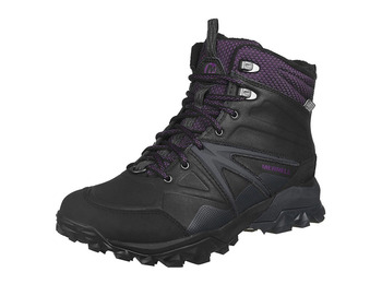 Bota Merrell Capra Glacial Ice Mid WTPF W Negro/Gris/Morado