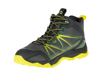 Bota Merrell Capra Rise Mid WTPF Verde/Amarillo/Negro