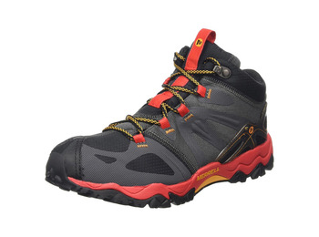 Bota Merrell Grassbow Mid Sport Gtx Negro/Gris/Rojo