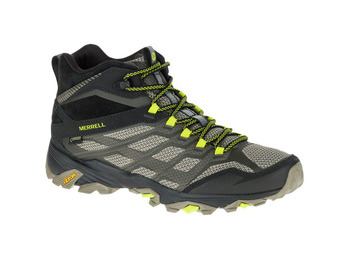 Bota Merrell Moab FST Mid GTX Negro/Beige/Amarillo