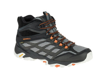 Bota Merrell Moab FST Mid GTX Negro/Gris/Naranja