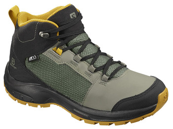 Bota Salomon Outward CSWP J Verde/Negro/Amarillo