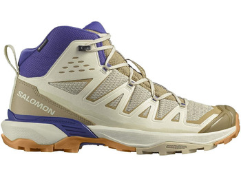 Bota Salomon X Ultra 360 Edge Mid GTX Blanco/Beige/Morado