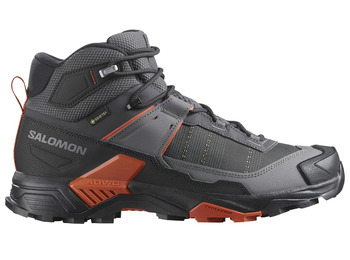 Bota Salomon X Ultra 5 Mid GTX Negro/Gris/Naranja