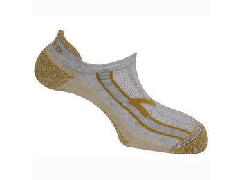 Calcetines Mund Invisible Rizo Gris-Amarillo Mostaza