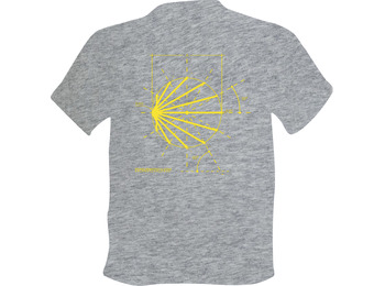 Camiseta Boceto Logo Camino de Santiago Gris