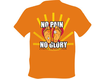 Camiseta No Pain No Glory Naranja