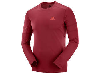 Camiseta Salomon Agile LS Tee Granate