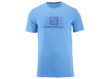 Camiseta Salomon Blend Logo SS TEE Azul cielo