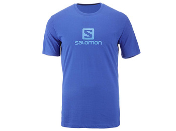 Camiseta Salomon Coton Logo SS Tee Azul