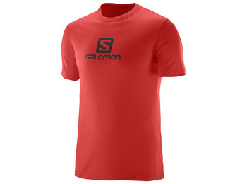 Camiseta Salomon Coton Logo SS Tee Rojo