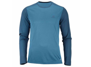 Camiseta Salomon Stroll LS Tee Azul