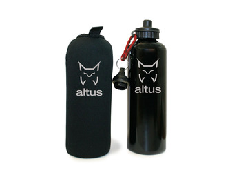 Cantimplora Altus con funda 1 L Negro