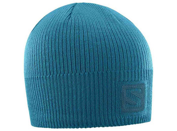 Gorro Salomon Logo Beanie Azul turquesa