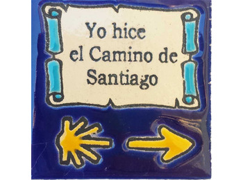 Imán cerámica Yo hice el Camino de Santiago 5x5 cm