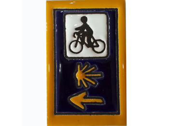 Imán Cerámica Triple Señal con filo Bici 5x7,5 cm