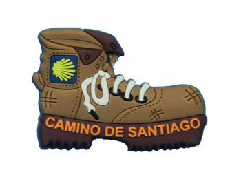 Imán Goma bota Camino de Santiago