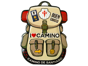 Imán Resina Mochila I Love Camino