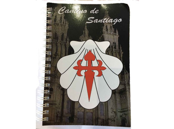 Libreta Viera blanca con Cruz Camino de Santiago