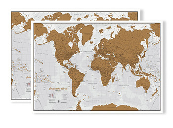 Mapamundi para rascar 59X84 cm.