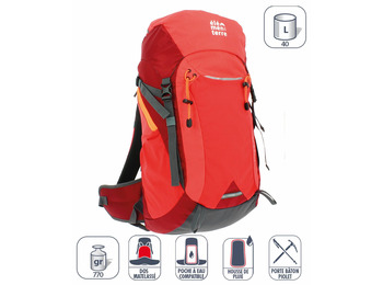 Mochila Elementerre Talca 40 Rojo