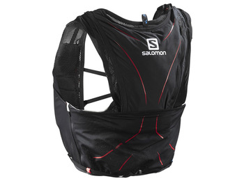 Mochila Salomon Adv Skin 12 Set Negro/Rojo