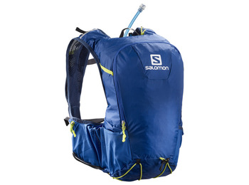 Mochila Salomon Skin Pro 15 Set Azul/Lima