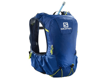 Mochila Salomon Skin Pro 10 Set Azul/Lima