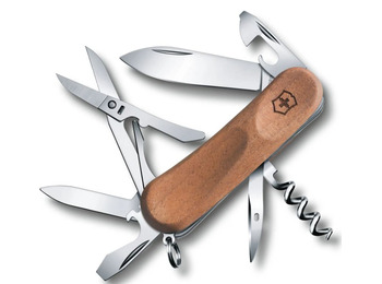 Navaja Victorinox Evolution 14 Wood 12 usos Marrrón