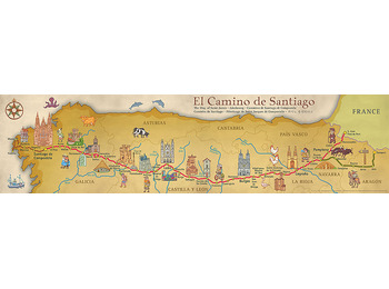 Póster del Camino de Santiago