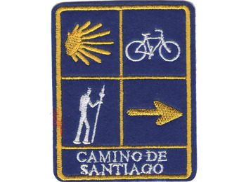 Parche Bordado tetrasímbolos con Bici Camino de Santiago