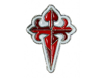 Pin Cruz de Santiago Rojo y Blanco